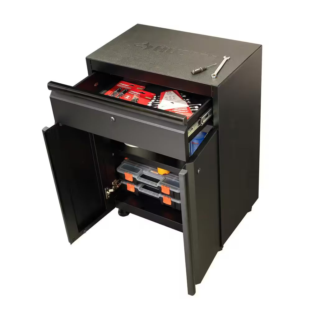 7-Piece Regular Duty Welded Steel Garage Storage System in Black (109 In. W X 75 In. H X 19.6 In. D)